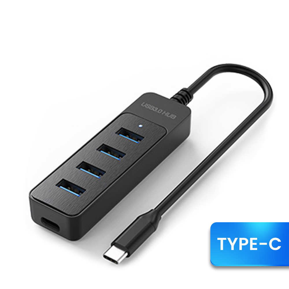 USB 3.0 Power Adapter 4 Port Multi USB Splitter Hub USB Hub 2.0 Type C HUB Multiple Expander High Speed For Laptops PC Computer: BROWN