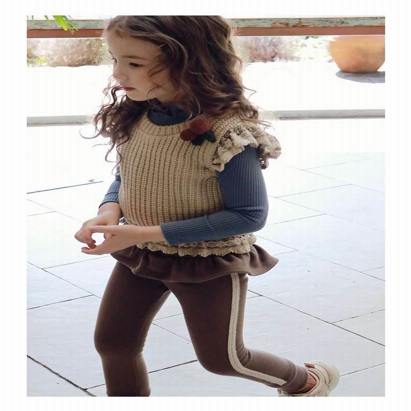 Pull tricoté en dentelle pour bébé fille, gilet, vêtements d'hiver, collection automne-hiver , E20592