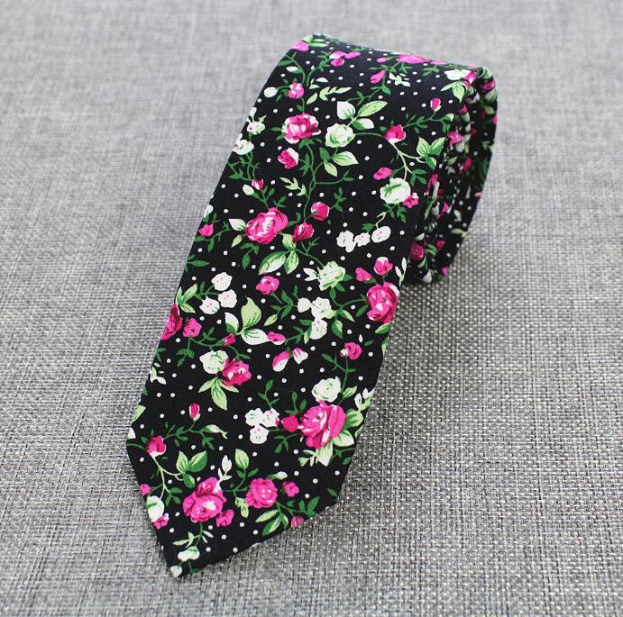RBOCOTT 6cm Cotton Ties Floral Ties Mens Necktie Casual Suit Wedding Skinny Neck Tie Party Slim Tie Gravatas: 04