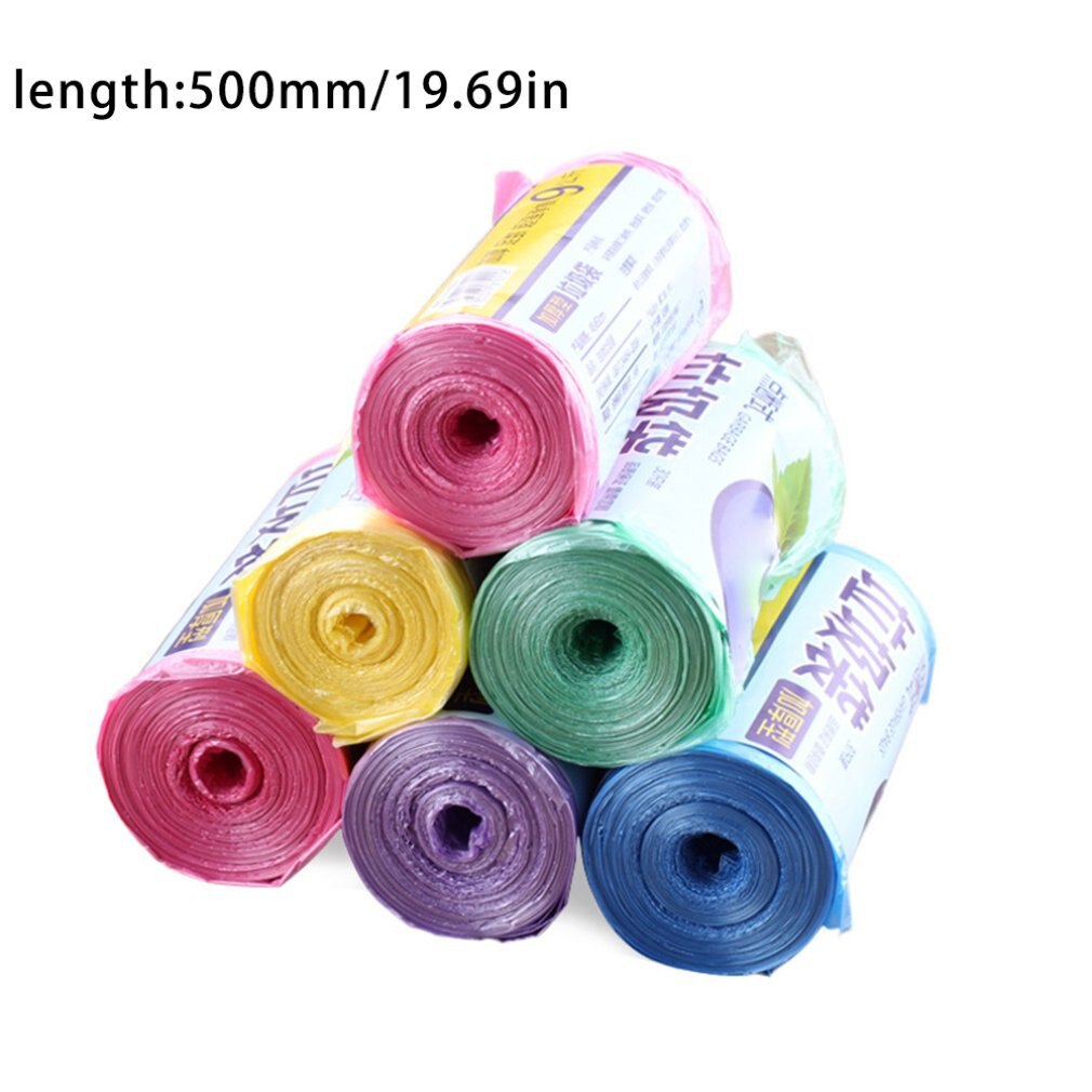 1 Roll Garbage Bag Trash Bags Durable Disposable Plastic Home Kitchen Bathroom Disposable Garbage Drain Dustbin Garbage Bag