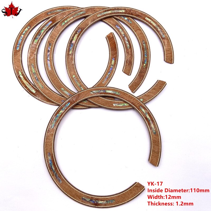 Rosette pour guitare acoustique classique, 2 pièces, cercle en bois de rose, trou de son, incrustation de décalcomanie, pièces de guitare acoustique: style 15