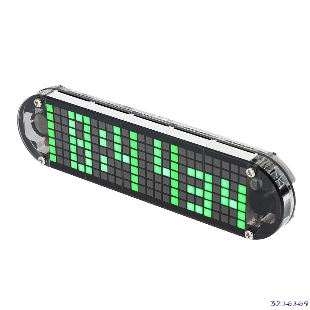 DS3231 Multifunction Alarm Clock LED Dot Matrix Animation Effects DIY Kit: Green