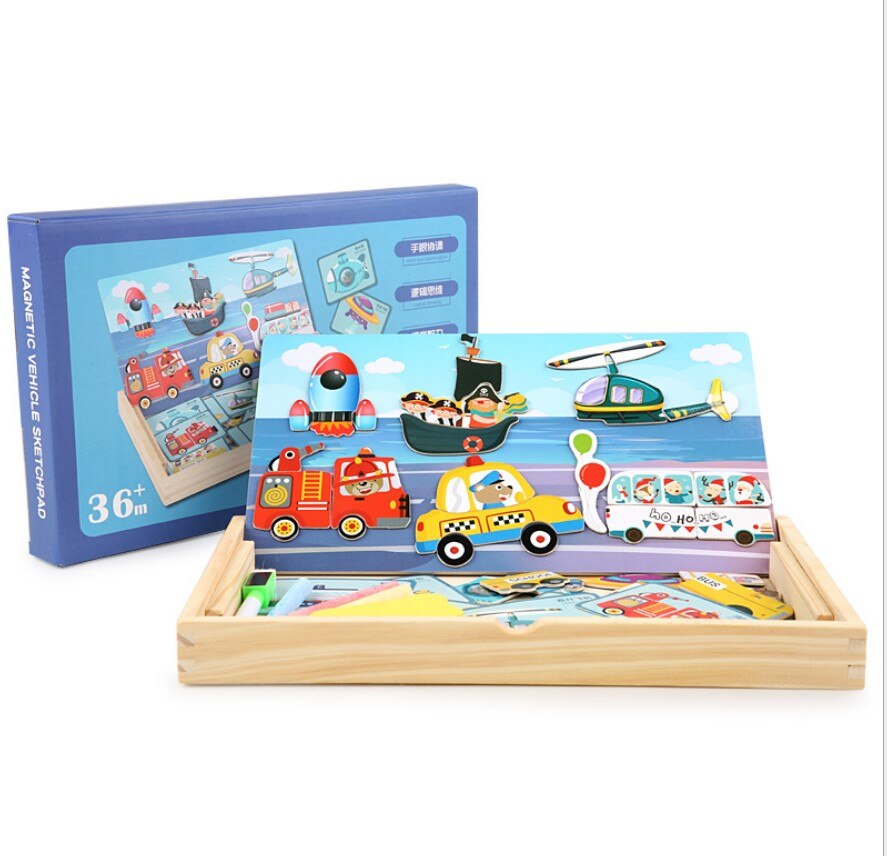 Scatola di apprendimento Puzzle magnetico 3D giocattolo gioco di addestramento del cervello apprendimento incantesimo Puzzle giocattoli educativi per bambini regalo di natale