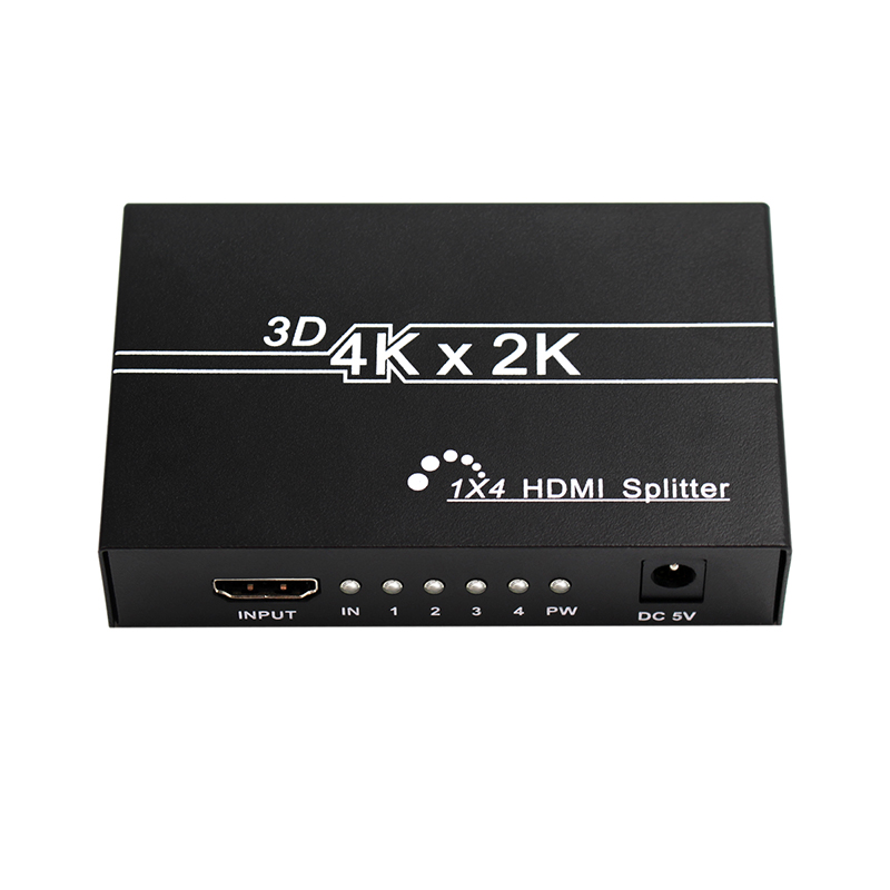 HDMI Splitter 1x2 1x4 1x8 4K 2K 1080P HDMI1.4 2.0 UHD 3D Video Distributie Converter Adapter voor PC PS3 PS4 DVD Multimedia: Splitter 1x4 4K