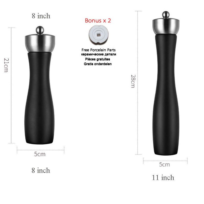 Bistro Manual beechwood pepper mill in matt white, 10cm - Peugeot Saveurs