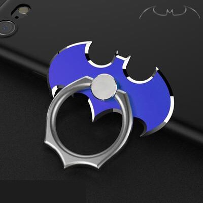 Bat Finger Ring HolderCell Mobile Phone Desktop Stand Mount For iPhone 11X 8 7 XS Bat Metal Smartphone 360 Degree Desk Holder