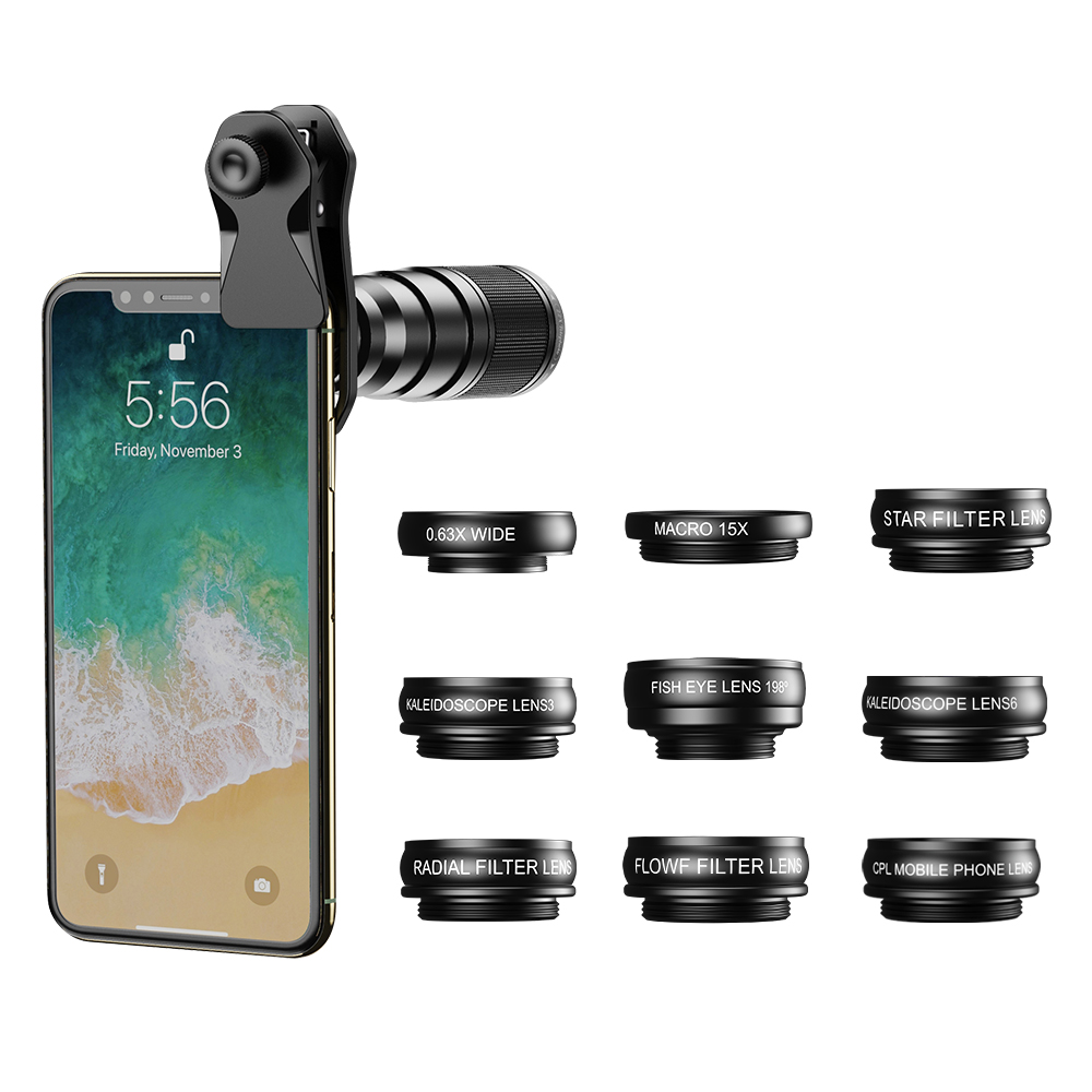 APEXEL mobiele telefoontelescoop 22X telelens met statief, professionele monoculaire telescoop voor iPhone 16/15 alle smartphones: Default Title