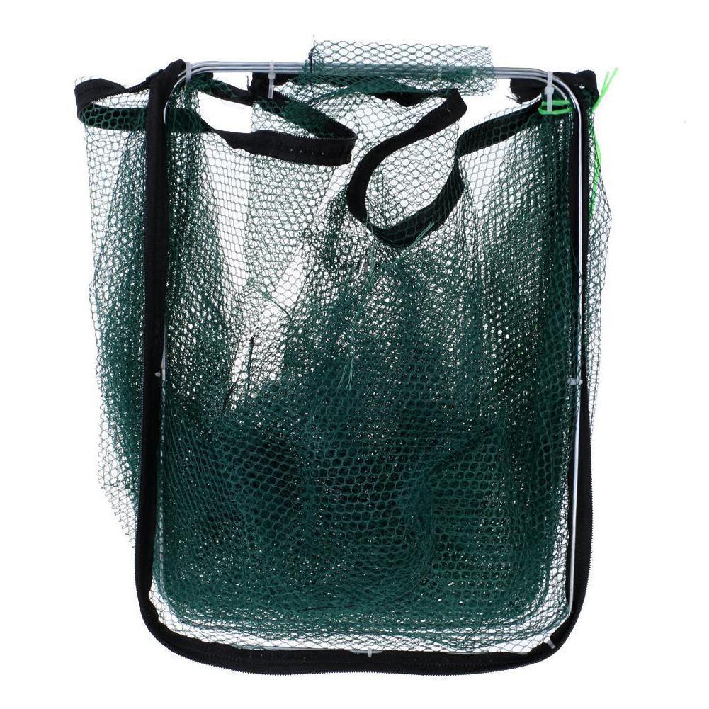 Hexagone plié 6 trous pêche automatique piège à crevettes filet de pêche poisson crevettes vairon crabe appâts fonte maille piège