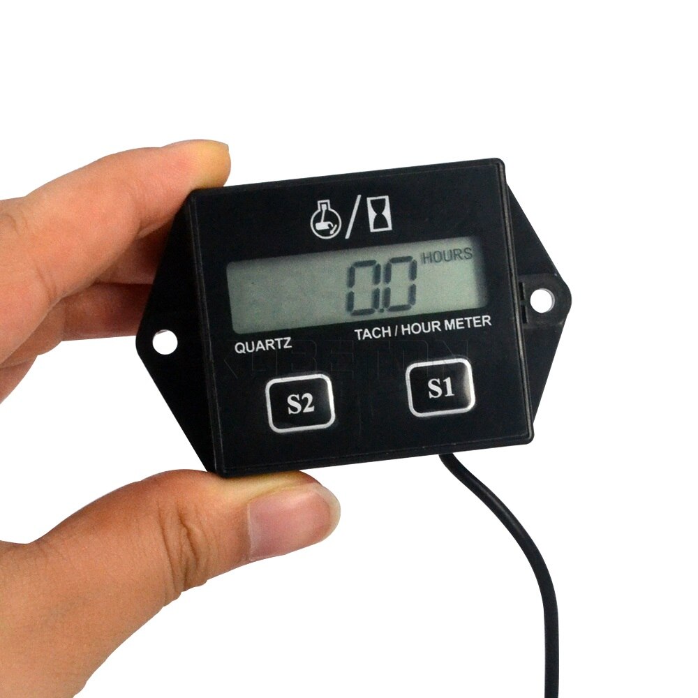 Lcd Digitale Urenteller Toerenteller Tach Urenteller Toerenteller Voor Buitenboordmotor Grasmaaier Motocross Motorfiets Marine