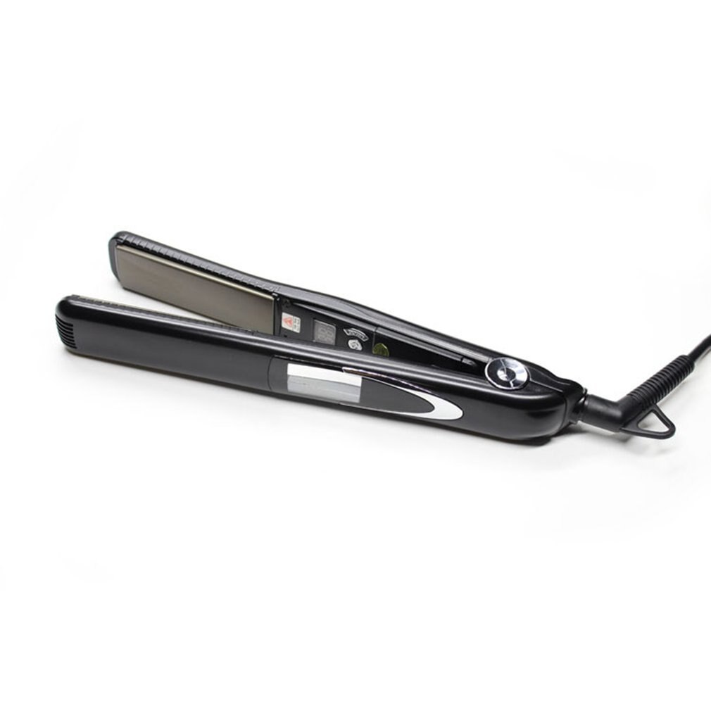 Plancha de pelo de titanio con vibración pantalla Digital, plancha de cerámica plana, herramientas de estilismo para el cabello