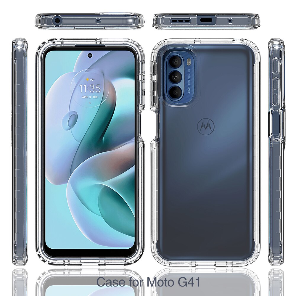 For Motorola Moto G31 G41 G51 G71 5G Case Rugged Armor Hard Plastic Soft TPU Transparent Acrylic Shockproof Back Cover Fundas