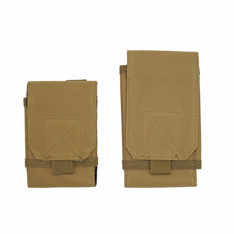Universal Camouflage Canvas Mobile Phone Bag for Samsung Galaxy S3 S4 S5 S6 S7 edge Waist Bag Belt Clip Cover Case Phone pouch: 5.0inch / Khaki