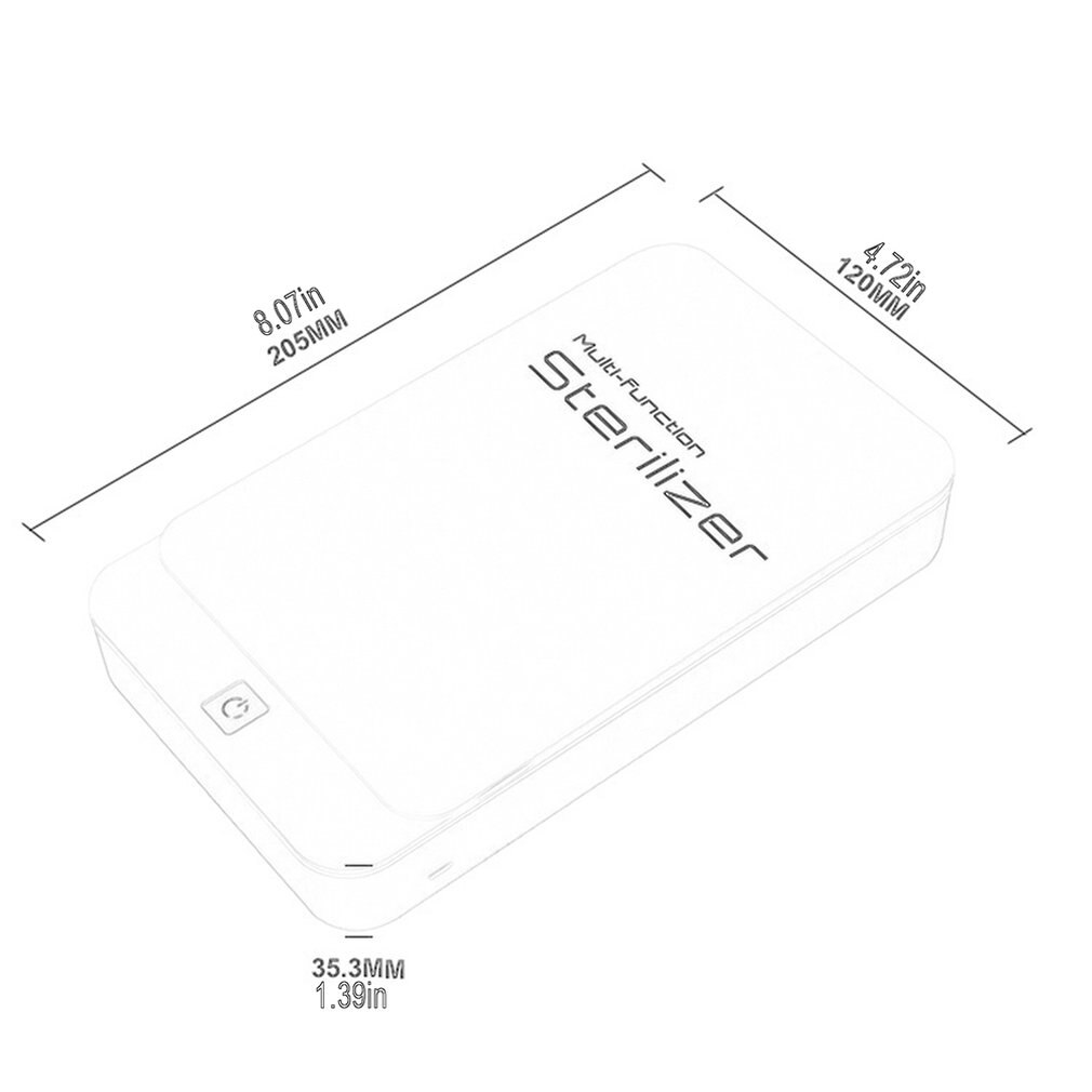 Disinfection Machine Portable UV Sterilizer Cellphone Face Mask Disinfection Box Dual UV Lights for Small Items