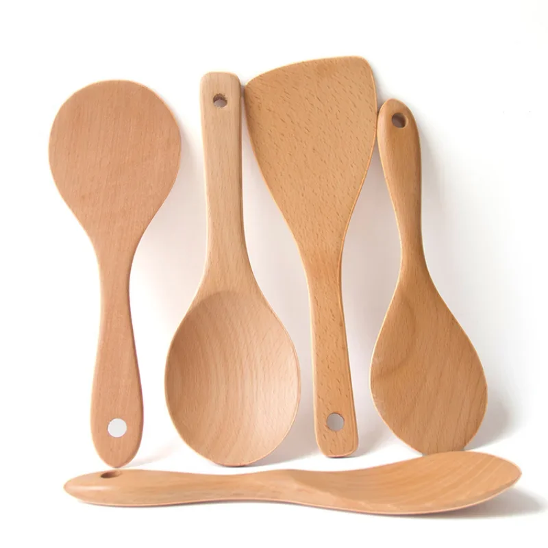 Cuillère à Riz en Bois de 3 Types, Cuillère à Riz de , à Sushi, Ustensiles de Table, Gadgets de Cuisine