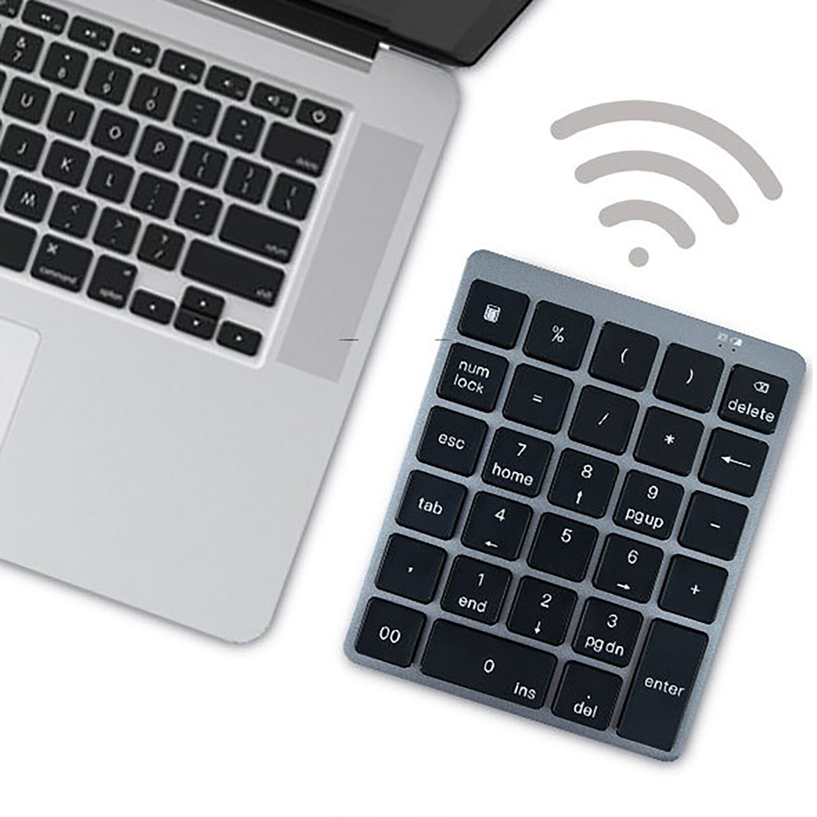 Bluetooth Wireless Keyboard Numeric Keypad Rechargeable 28Key Number Pad For PC Tablet Laptop Desktop Office Numeric Keyboard