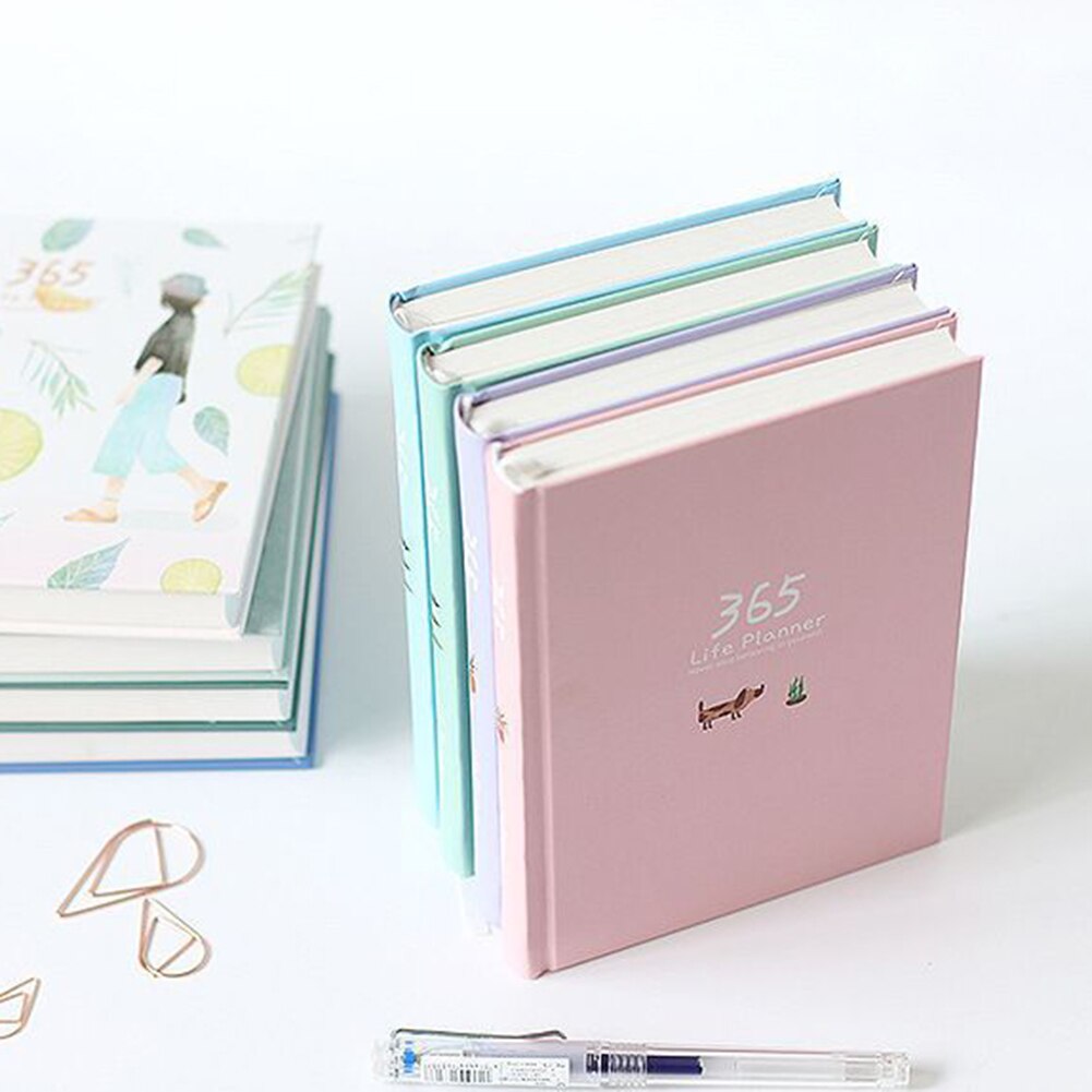 114 Sheets Agenda Planner Notebook Deer/Fish/Leaf Notebook DIY Weekly Monthly Daily Diary Stationery Notebook Planners