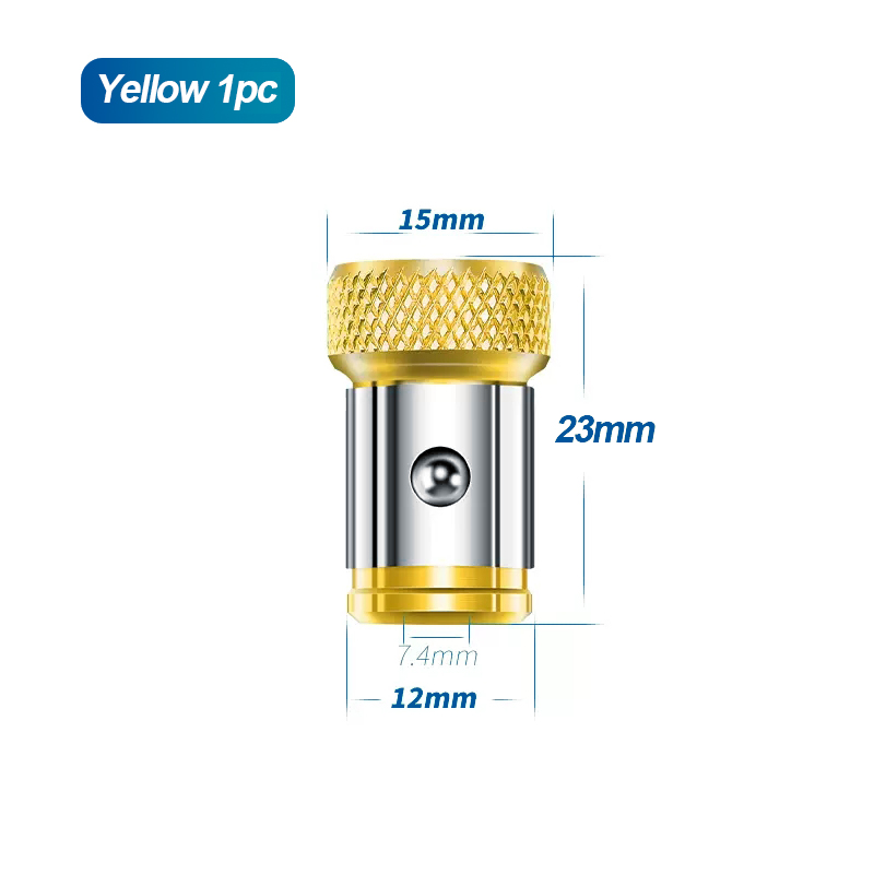 Magnetische schroefring Metalen bit Sterke magnetiseurringschroef Magnetische houders voor 1/4 inch/6,35 mm schroevendraaier Krachtige bits: YELLOW