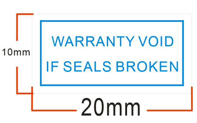 500pcs/lot Warranty sealing label sticker void if seal broken fragile label: J