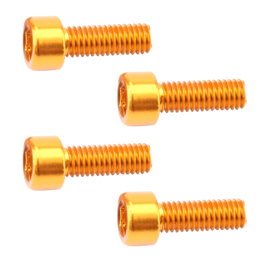 4 Pieces Silver Water Bottle Cage Bolts Holder Screws Hex Socket Screws Bicycle Accessories Install Bike Bottle Cage Rack: Gold