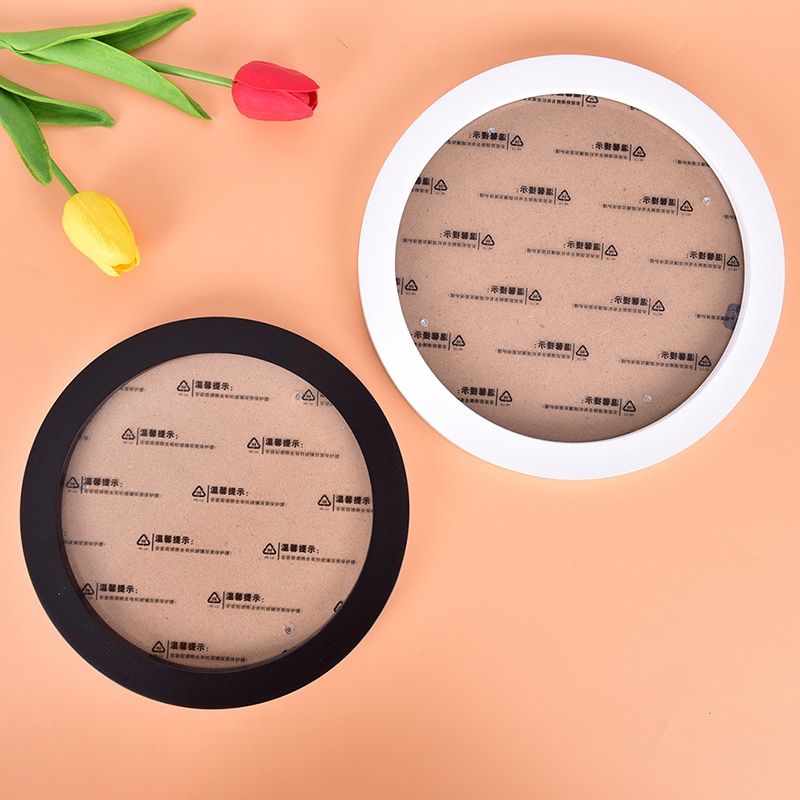 Round Photo Frame DIY Wooden Photo Frames Wall Mounted Hanging Picture Frames