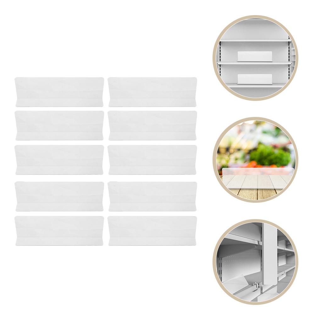Hylledeler 25cm Gjennomsiktig - Plast Organisator - 10 stk for Hjem, Butikk, Bibliotek, Supermarked