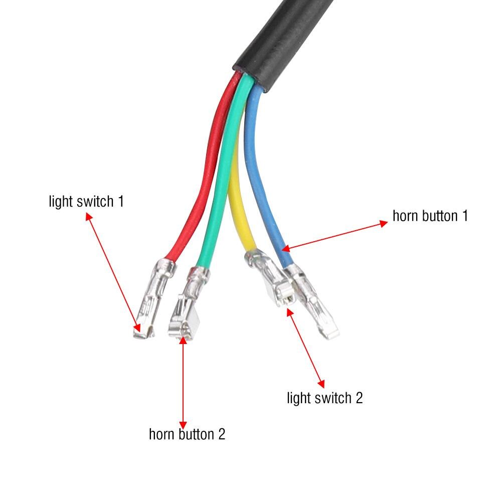 2 in 1 Licht Hoorn Schakelaar Knop Voor Head Lamp Bel Schakelaar Knop voor Elektrische Fiets Mountainbike E- bike Scooter
