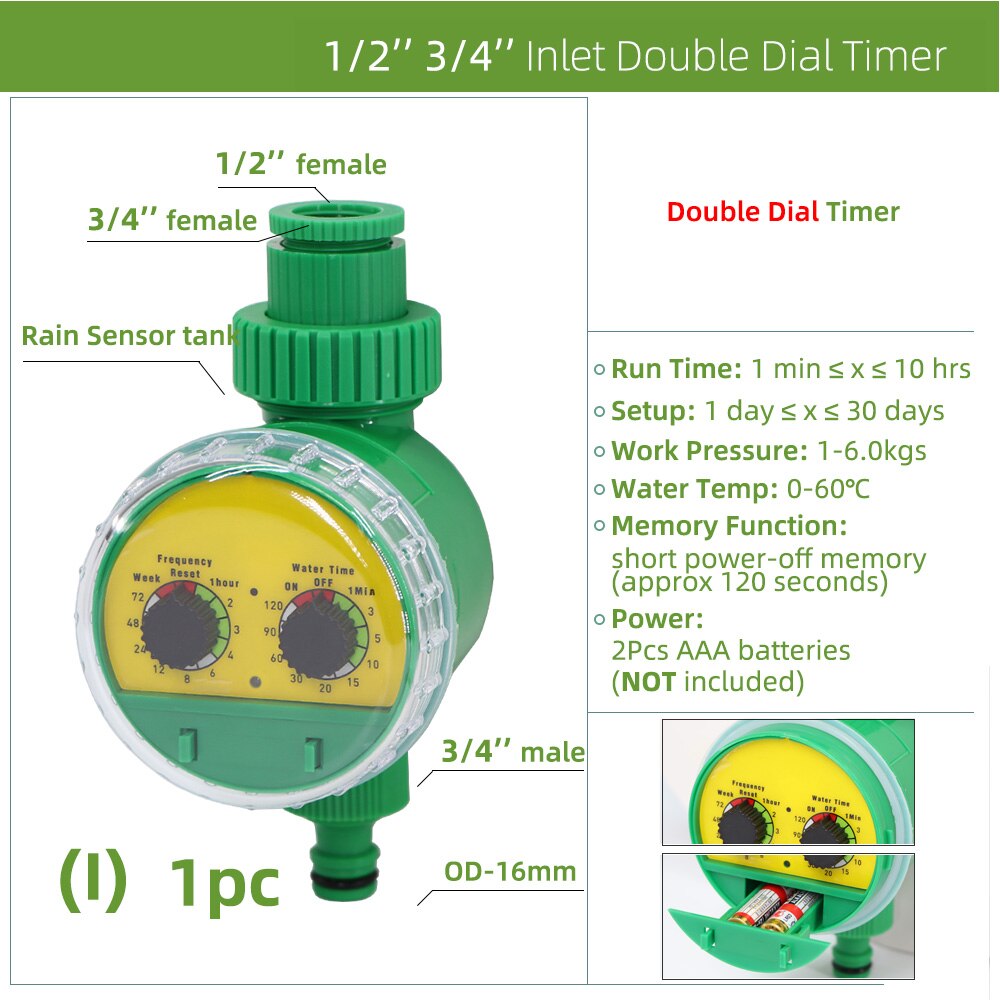 Automatische Watering Timer Elektronische Irrigatiesysteem Liquid Crystal Display Regen Sensor Solar Controller Kas Timing Tool: I