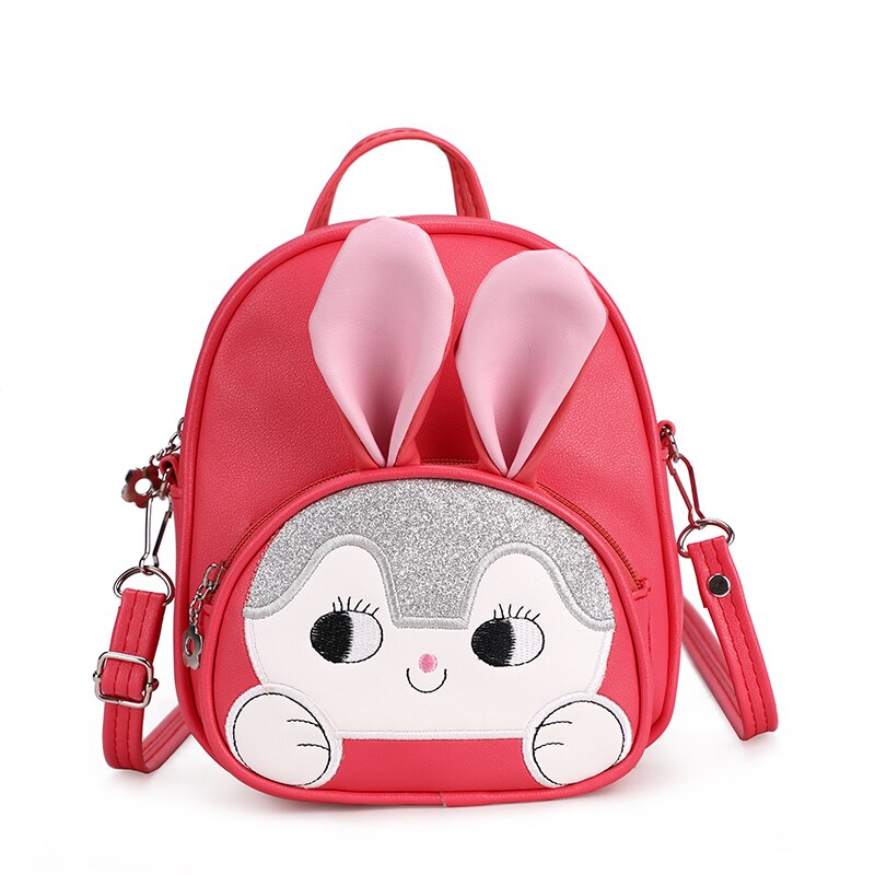 Enfant en bas âge sac à dos fille étudiant sac à dos enfants enfants dessin animé 3D lapin cartable Mini décontracté sacs d'école: red