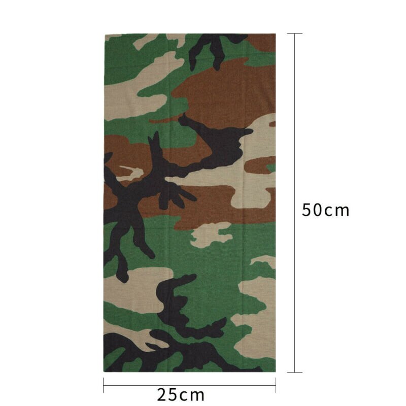 Multifunctionele Sjaal Sneldrogende Outdoor Riding Hood Hoofddoek Sjaal Gezichtsmasker Neck Gaiter Kraag Leger Polsband Oogmasker Hoofdband: Woodland
