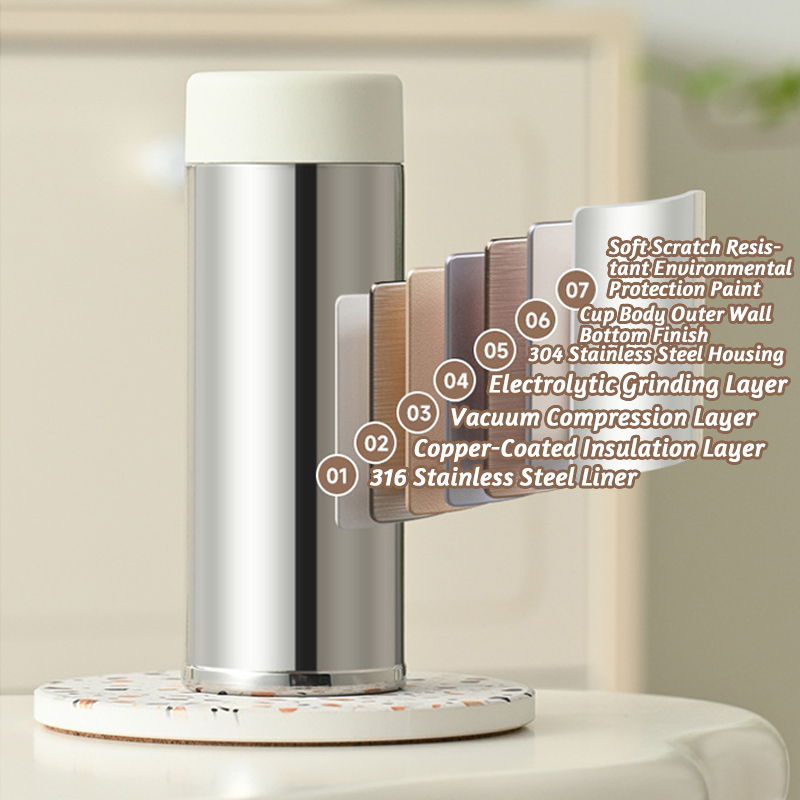 Vaso de aislamiento térmico al vacío portátil de acero inoxidable 316 grueso de pequeña capacidad de 120/150/180ml, termo, taza de bolsillo