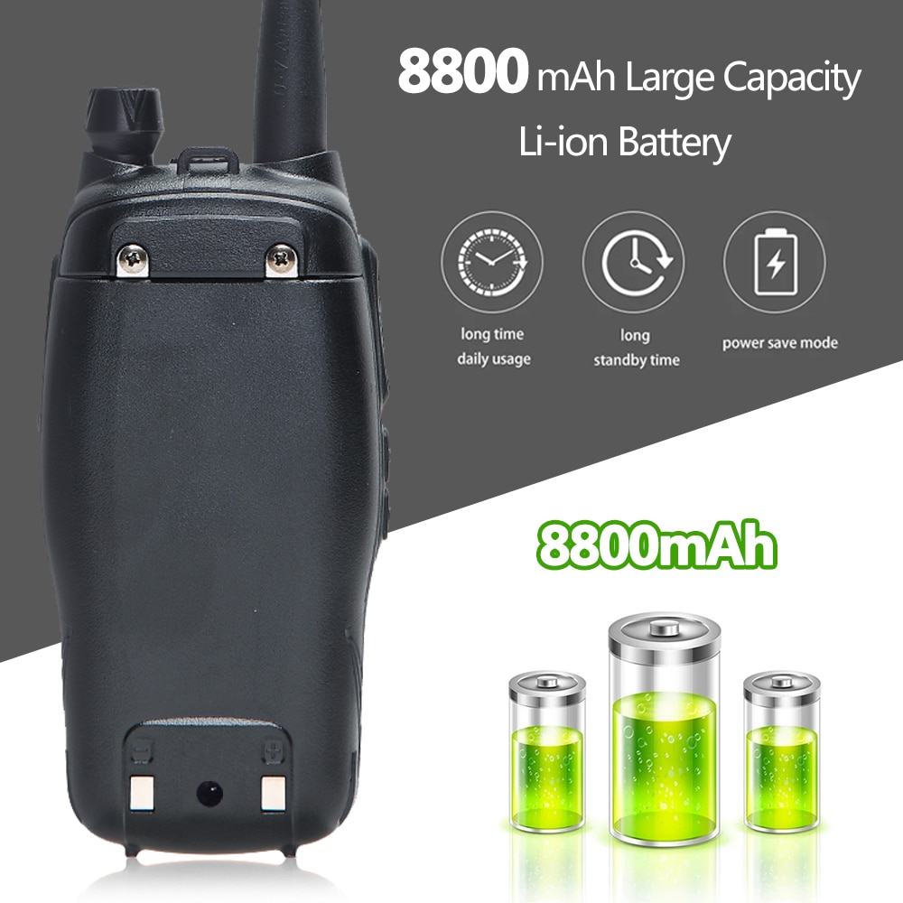 Baofeng – walkie-talkie Portable 10W UV-X10 mAh 2-PTT double bande VHF UHF chargeur USB 30km Ham CB Radio 2 voies émetteur-récepteur 8800