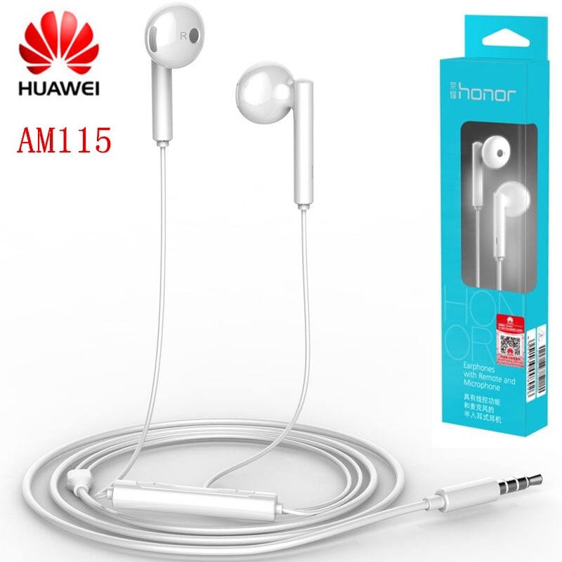 Huawei-auriculares Honor AM115 originales, cascos con conector de 3,5mm, con cable, para Huawei P10, P9, P8, Mate9, Honor 8