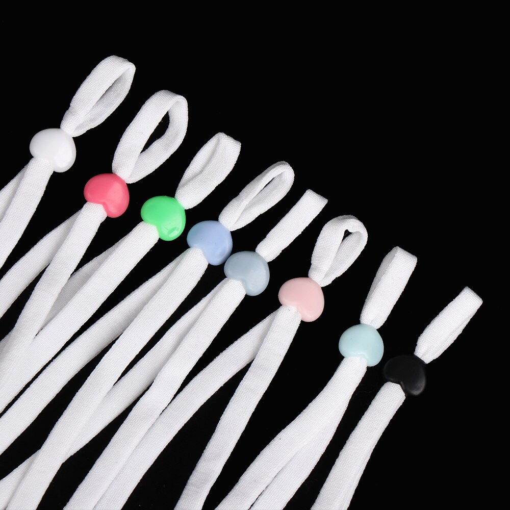 Cordones de silicona antideslizantes con hebilla del acollador, accesorios para mascarillas, amor, novedad, 50 Uds.