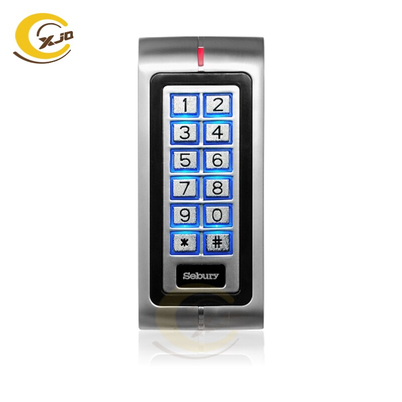 XJQ Rfid Door Access Control System Sebury Metal Keypad 125KHz Proximity Card Standalone Access Control With 1000 Users