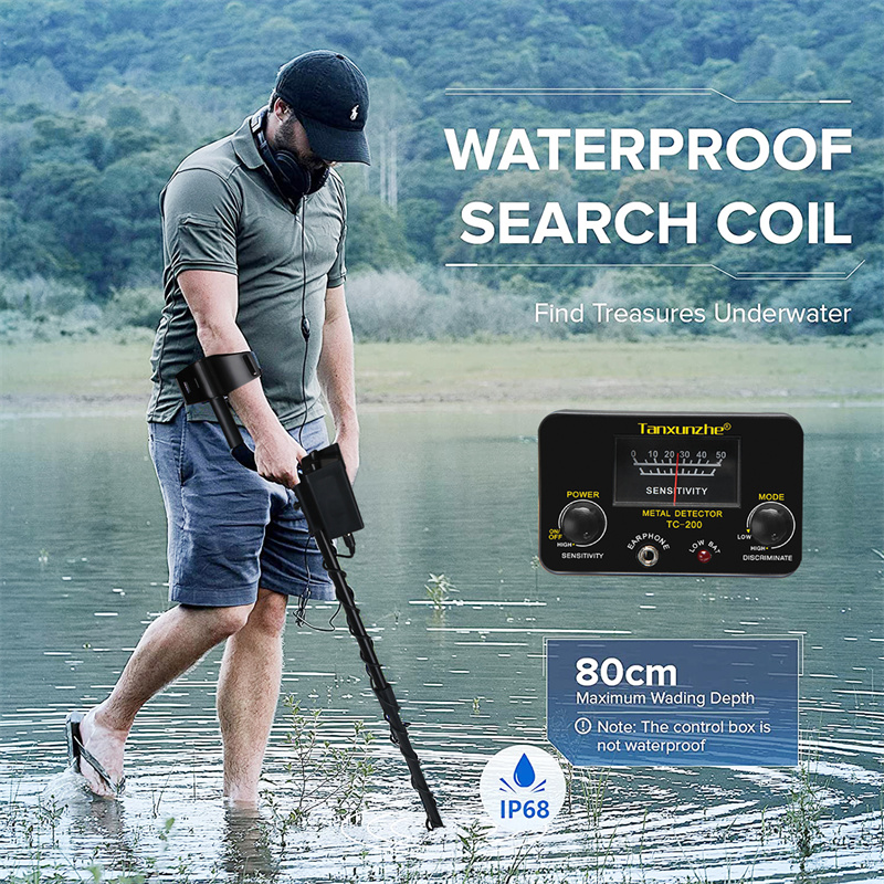 Aggiornamento di TC-200 Metal Detector sotterraneo Draad Ijzer metalloen Goud rivelatore Verstelbare Tracker Voor Schat Zoeken spec we rileva