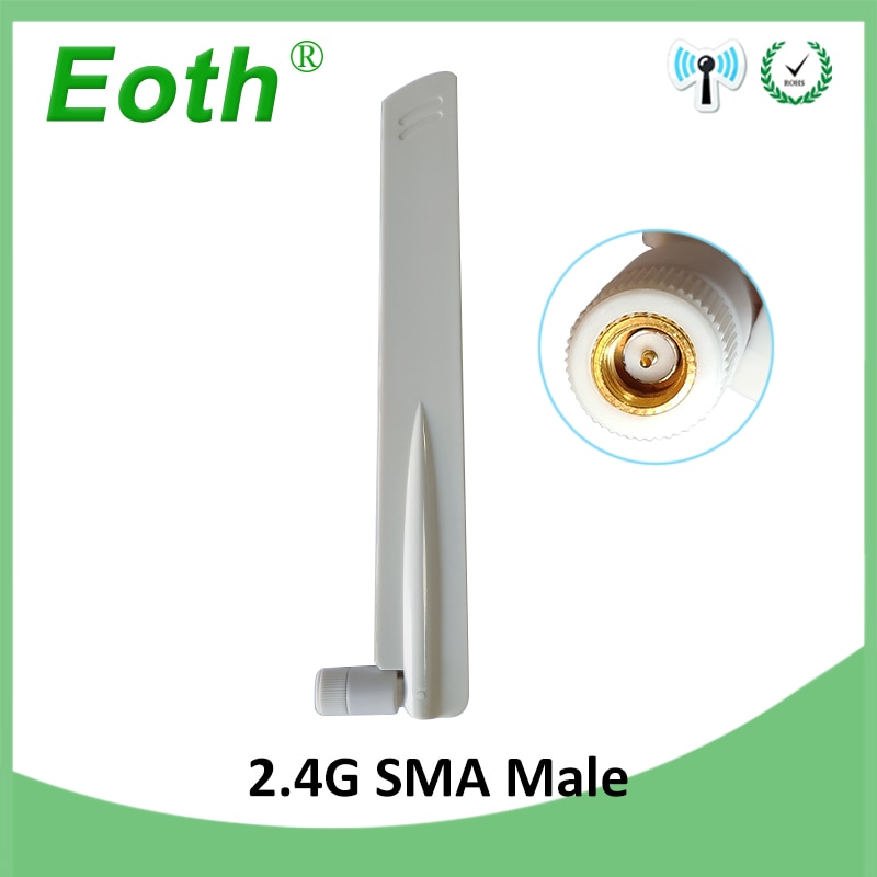 2.4 GHz antenne Wifi réel 8dBi SMA connecteur mâle 2.4G antenne blanche 2.4 ghz antenne wi fi pour carte PCI USB routeur sans fil