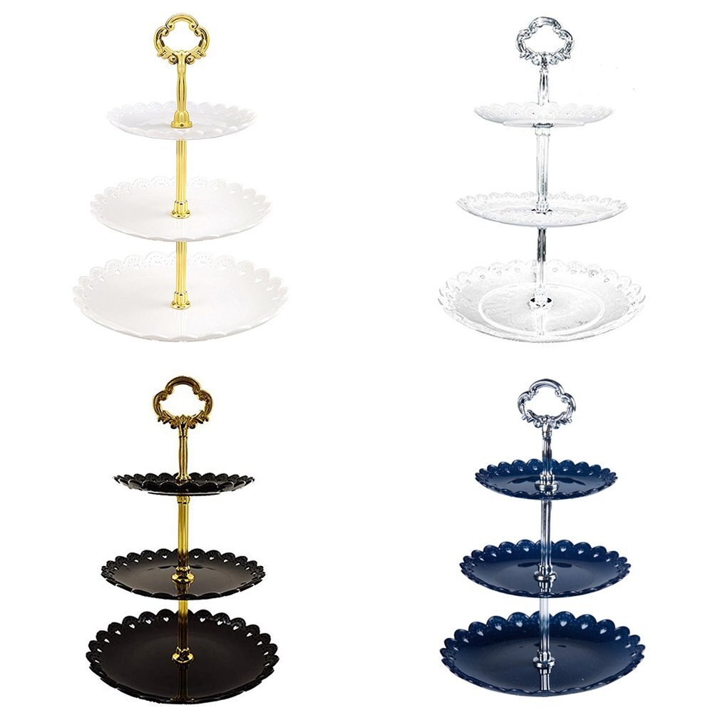 European Fruit Plate Three-Layer Snack Rack Living Room Fruit Bowl Wedding Cake Rack Birthday Cake Rack Candy Rack