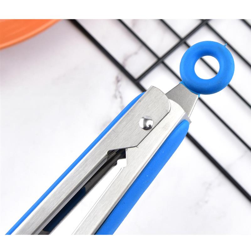 Stainless steel Silicone Kitchen Tongs BBQ Clip Salad Bread Cooking Food Serving Tongs Restaurant Food Kitchen Tools
