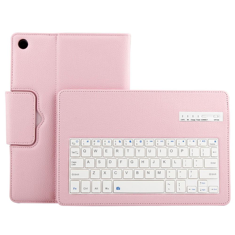 Tablet Case for Huawei MediaPad M5 Pro 10.8 Inch Funda with Bluetooth Keyboard Litchi Pattern Leather Flip Cover for Huawei M5: Pink