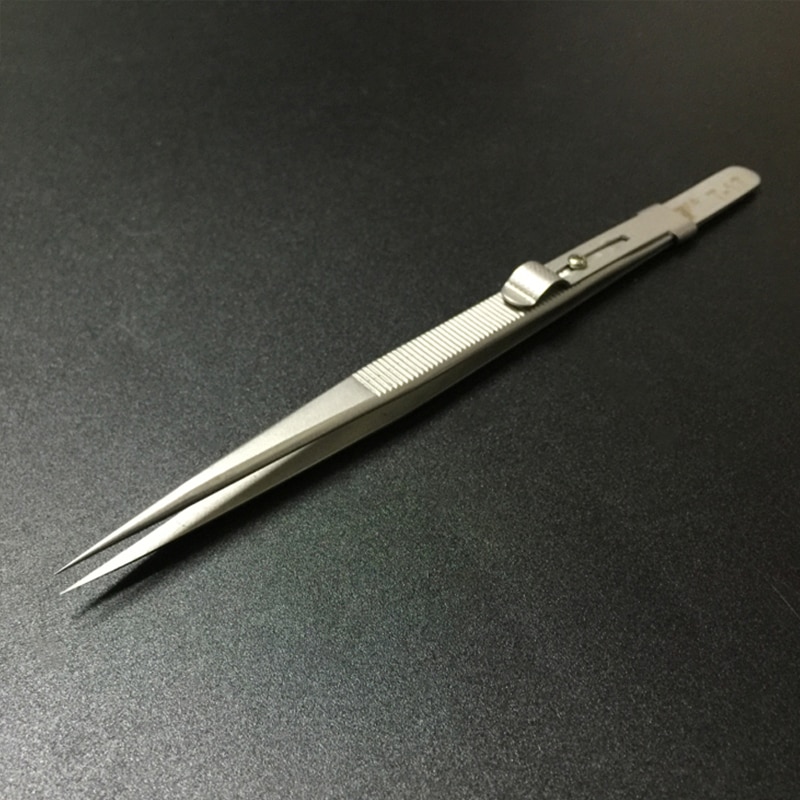 Precision Adjustable Slide Locking Tweezers for Jewelry Electronic Components Holding Tight Repair Tool