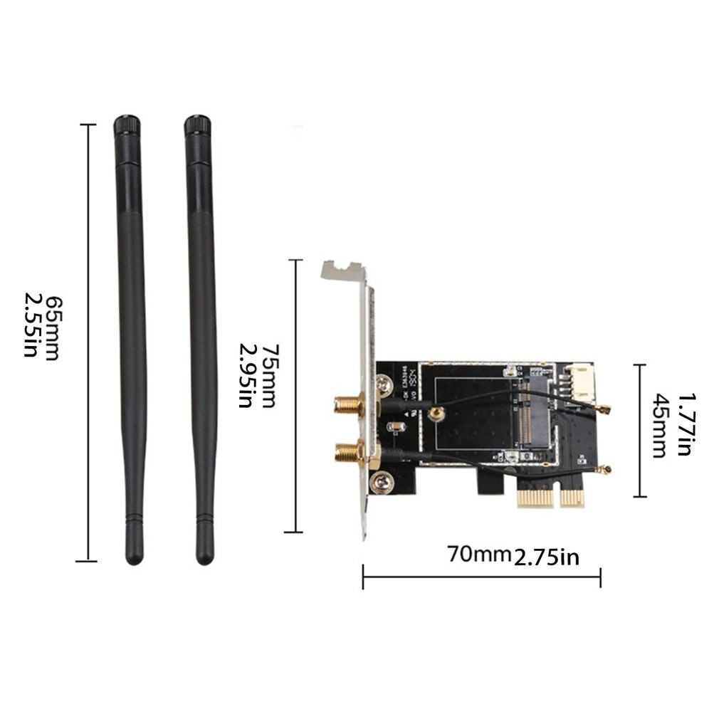 Desktop Wireless WiFi Wireless Network Card Adapter PCIe to M.2 Expansion Card wifi adapter M.2 NGFF