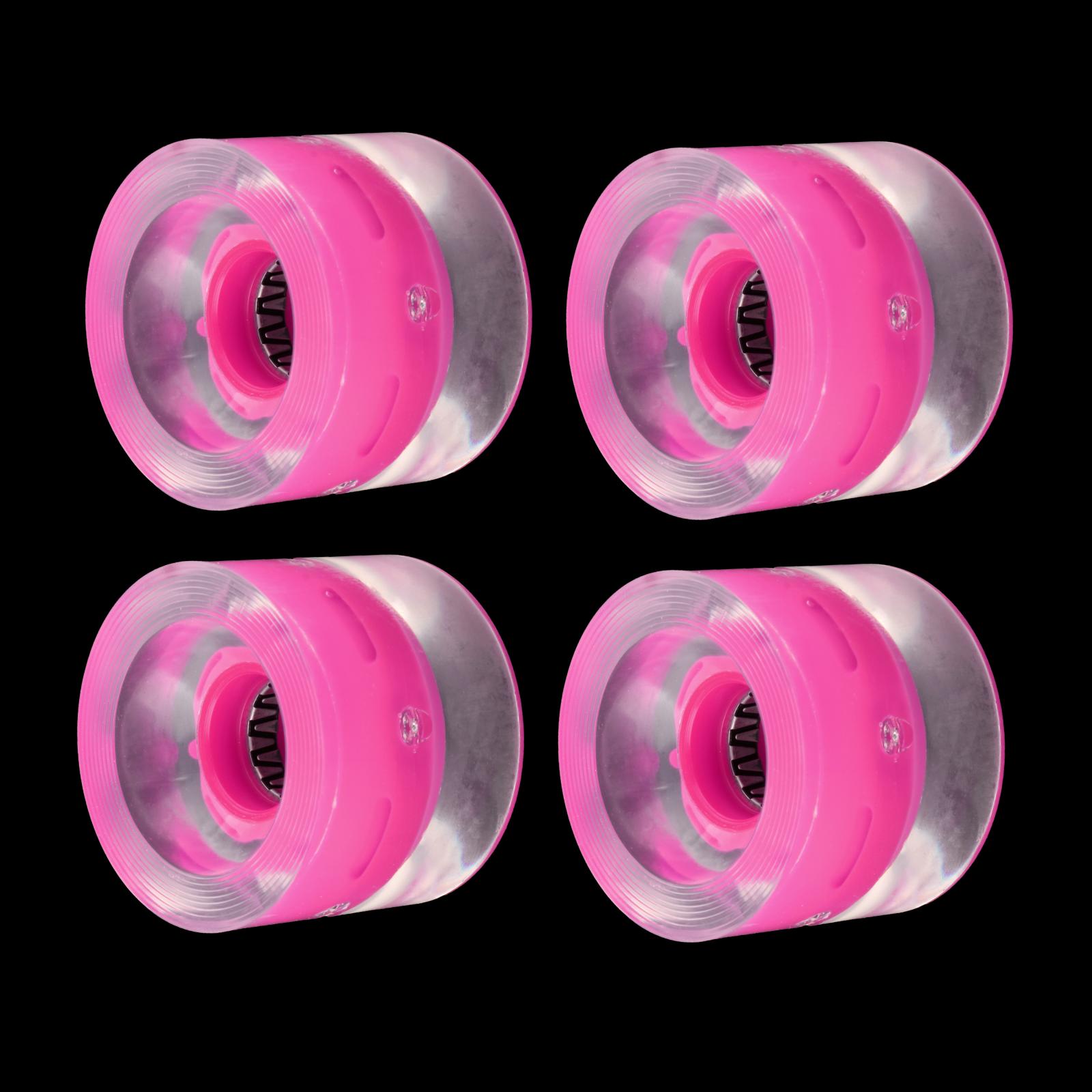 Roues de Longboard 4x60mm pour Skateboard, éclairage clignotant, remplacement de roue en PU, roues de dureté 78A: Purple