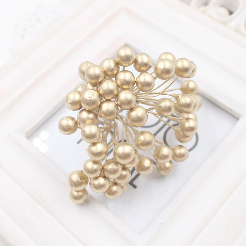 Fleurs artificielles Double tête 9 baies 25 pièces/lot | Décor de fête mariage, décoration artisanale pour bricolage, Scrapbooking