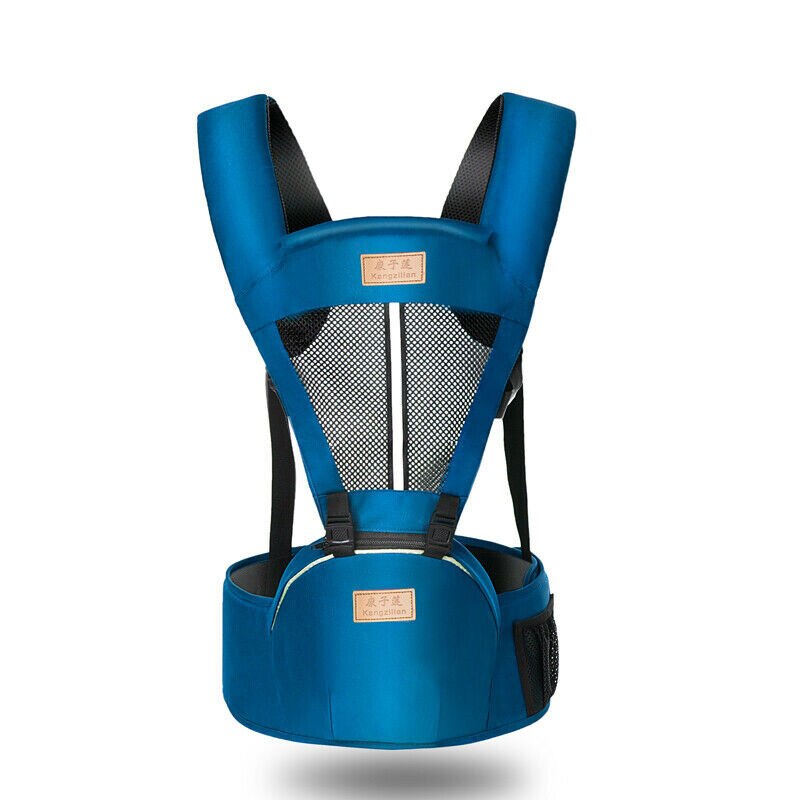 Ergonomic Breathable Baby Carriers Infant Baby Boy Girl Carrier Adjustable Belt Hipseat Backpack Facing Removable Carriers 0-4Y: Blue