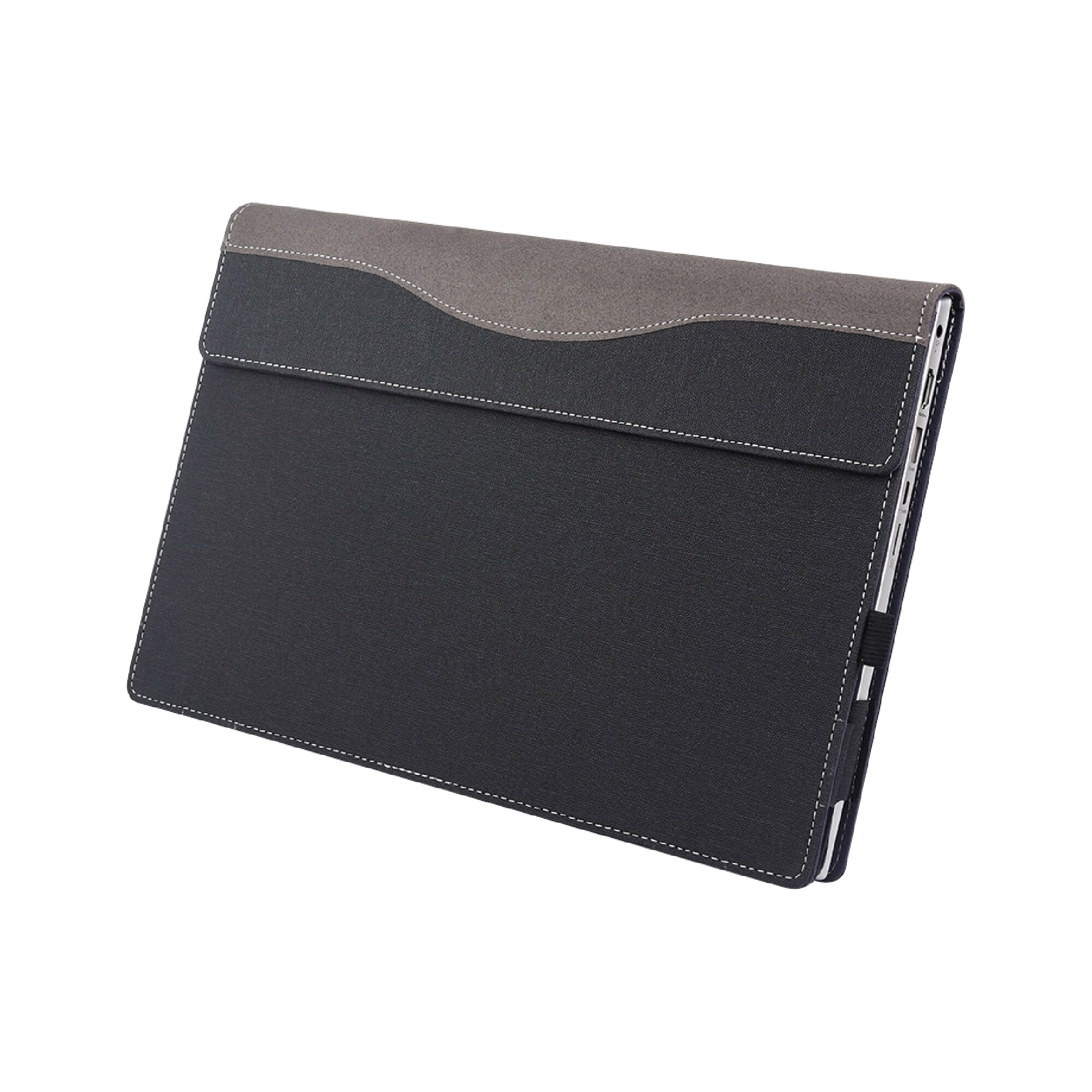 Hülle für HP Pavillon x360 Cabrio, Modell 14-ek, Serie 35,6 cm (14 Zoll), Laptop-Hülle, unisex, tragbar, PU-Leder, Schutzhülle,: dunkel Grau