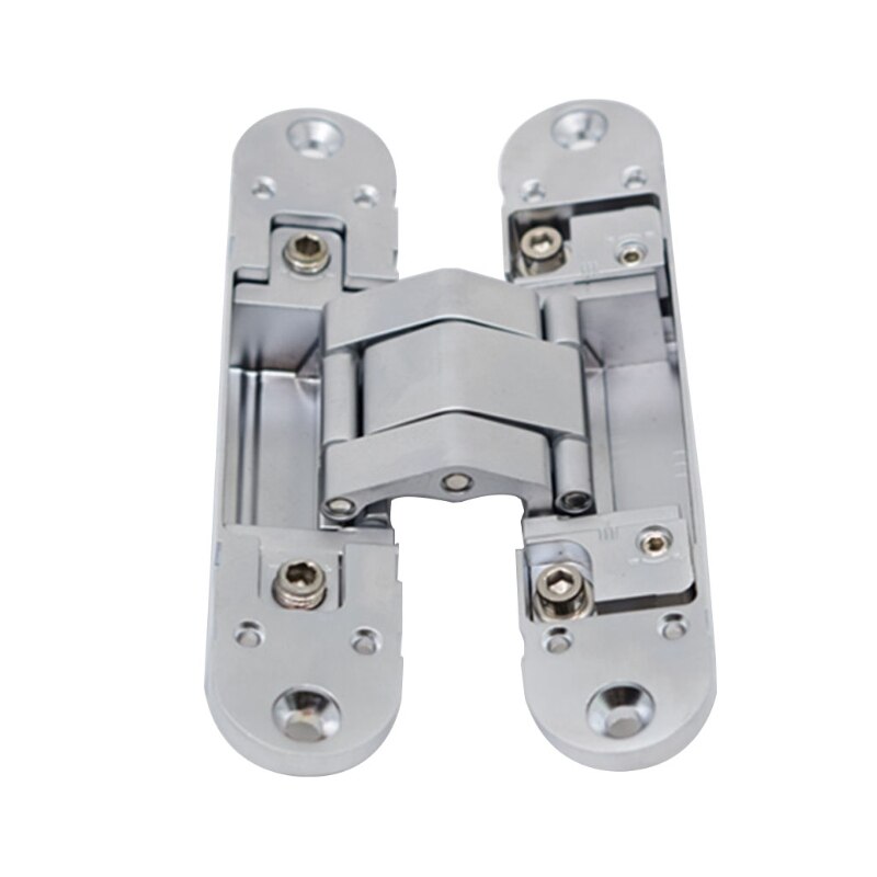 Hidden Door Invisible Concealed Hinges Zinc Alloy 180 Degree Swing 3 Way Adjustable Butt Hinge