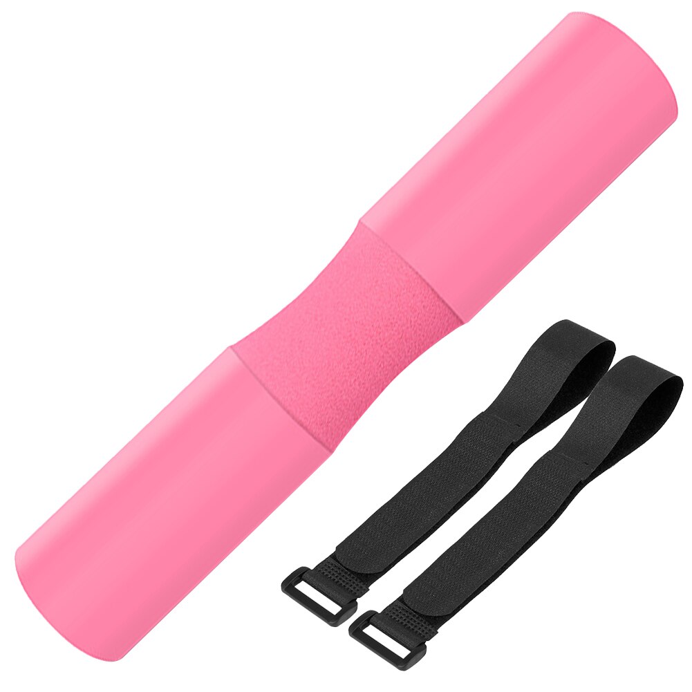 Cuscinetto per bilanciere in schiuma con cinghie di fissaggio Fitness sport Squat sollevamento pesi spalle protezioni palestra attrezzature per il Fitness domestico: Pink