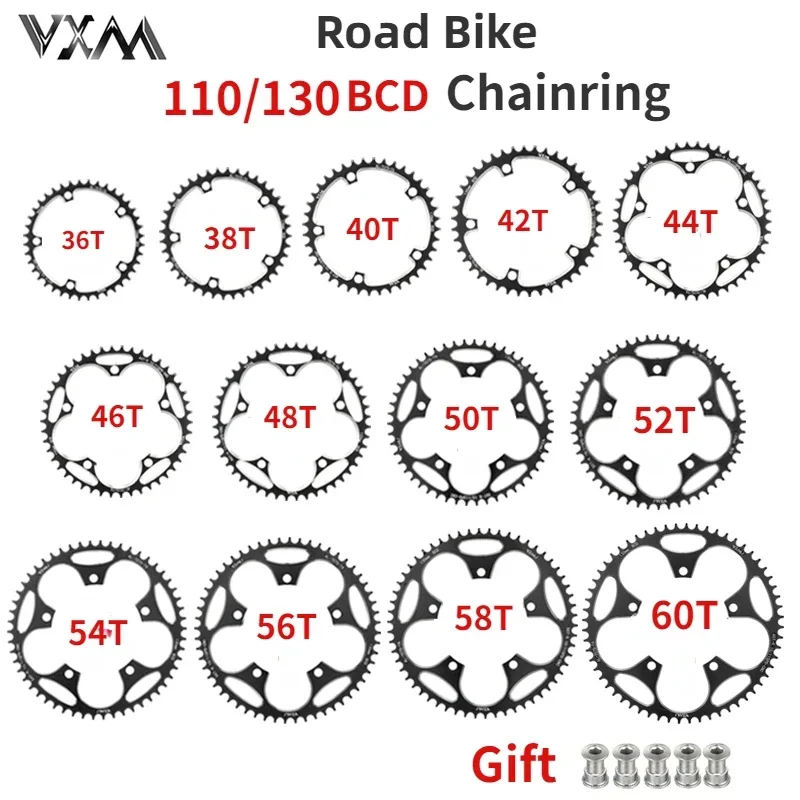 110 130 BCD Kettingblad 36 T 38 T 40 T 42 T 46 T 50 T 52 T 54 T 56 T 58 T 60 T Brede Smalle Keten Fiets Voor Shimano sram Fiets crank
