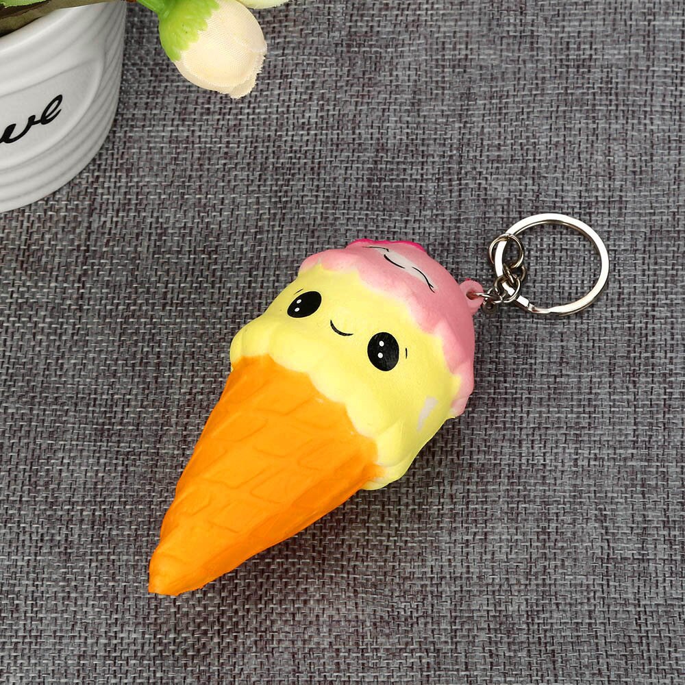 Jumbo Squishy Ice Cream Smile Kawaii Squishies Slow Rising Soft Squeeze Stuffed Squishy Toys Phone Decor ye11.14