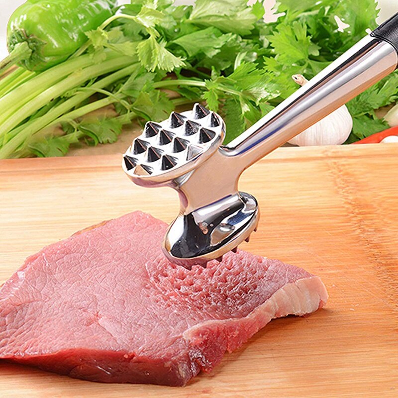 Kitchen Meat Tender Set-Heavy Manual Hammer Hoe Tool and Tender Meat Needle Tool with 48 Stainless Steel Sharp Blade Steak,Chick